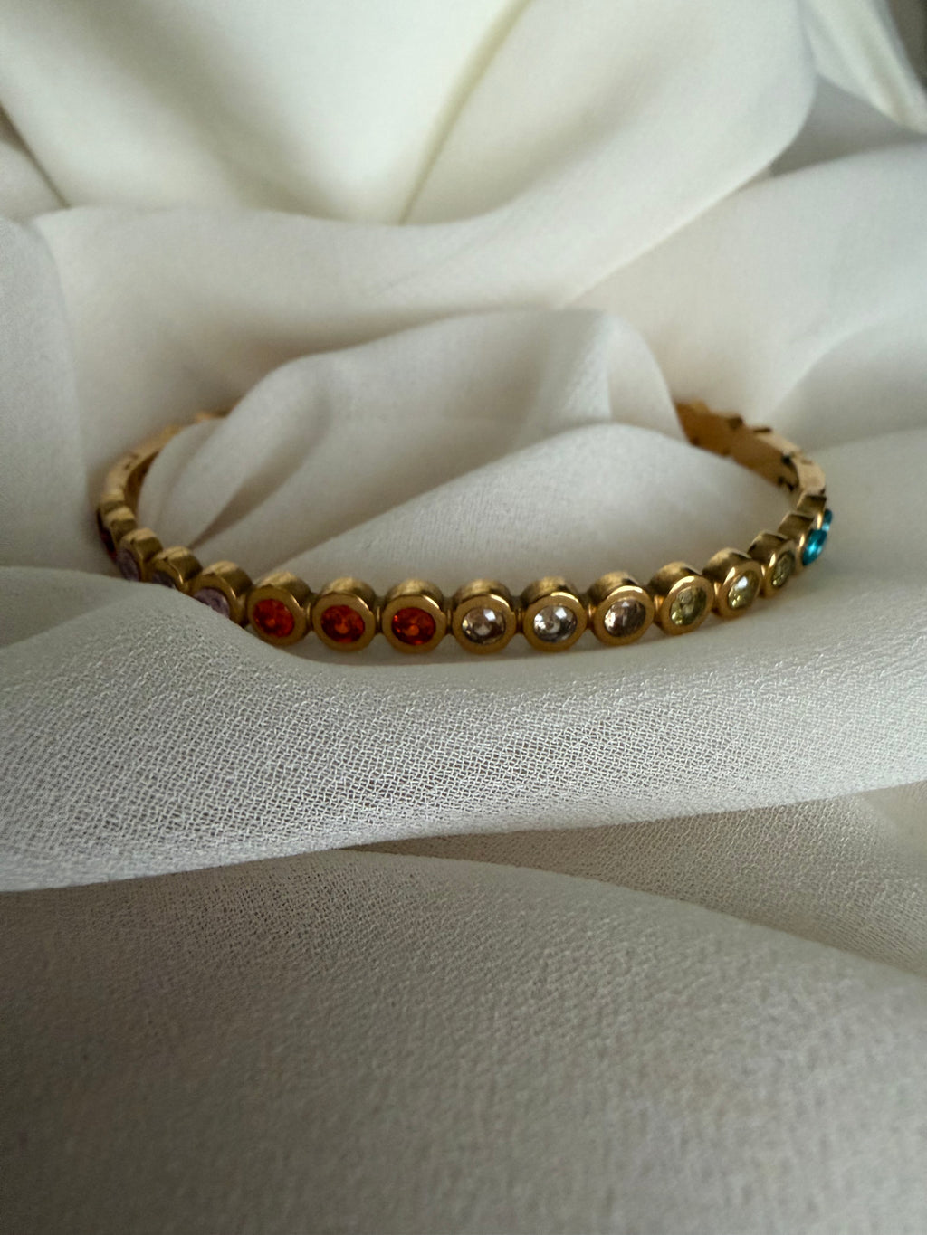Multicoloured stone bangle