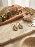 Two tone hanging earrings - Reen & co.Two tone hanging earrings