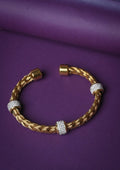 Braided gold bangle - Reen & co.Braided gold bangle
