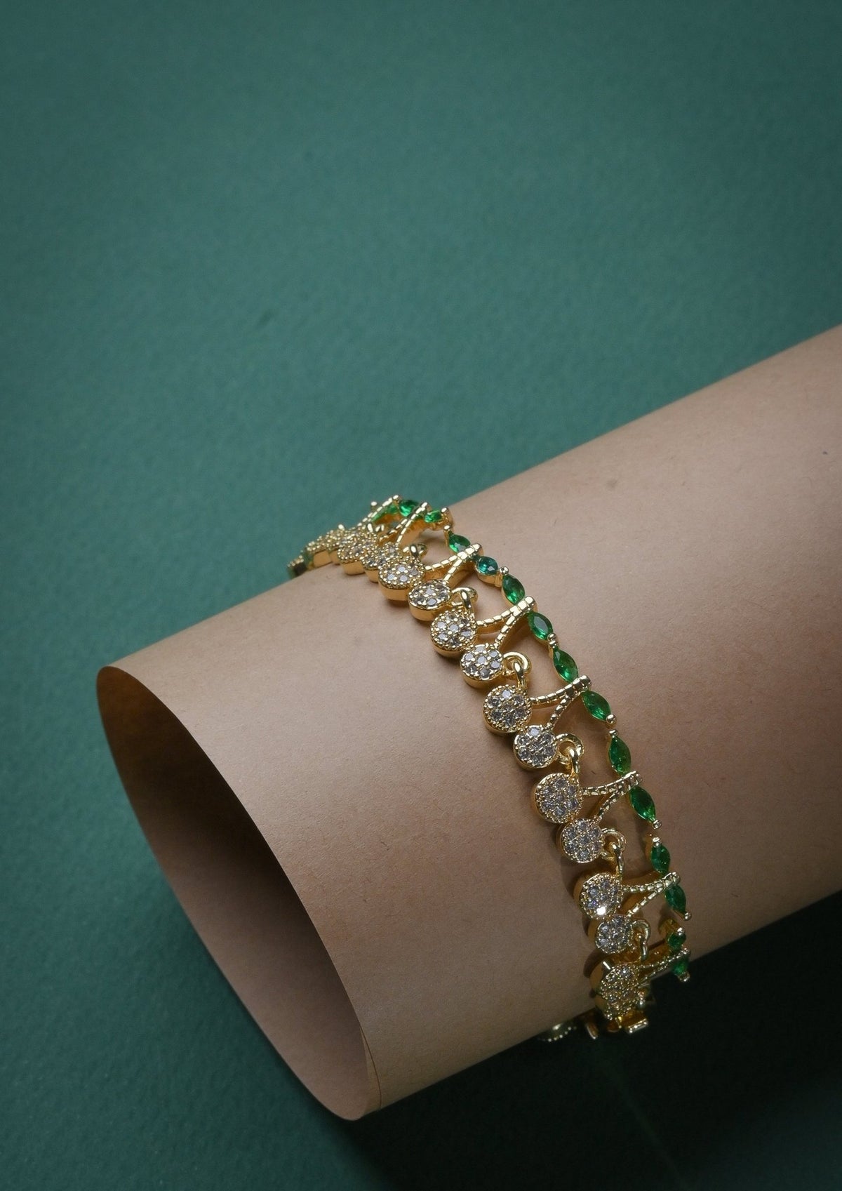 Embellished cherry bracelet - Reen & co.Embellished cherry bracelet