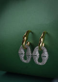 Gold and silver zircon earrings - Reen & co.Gold and silver zircon earrings