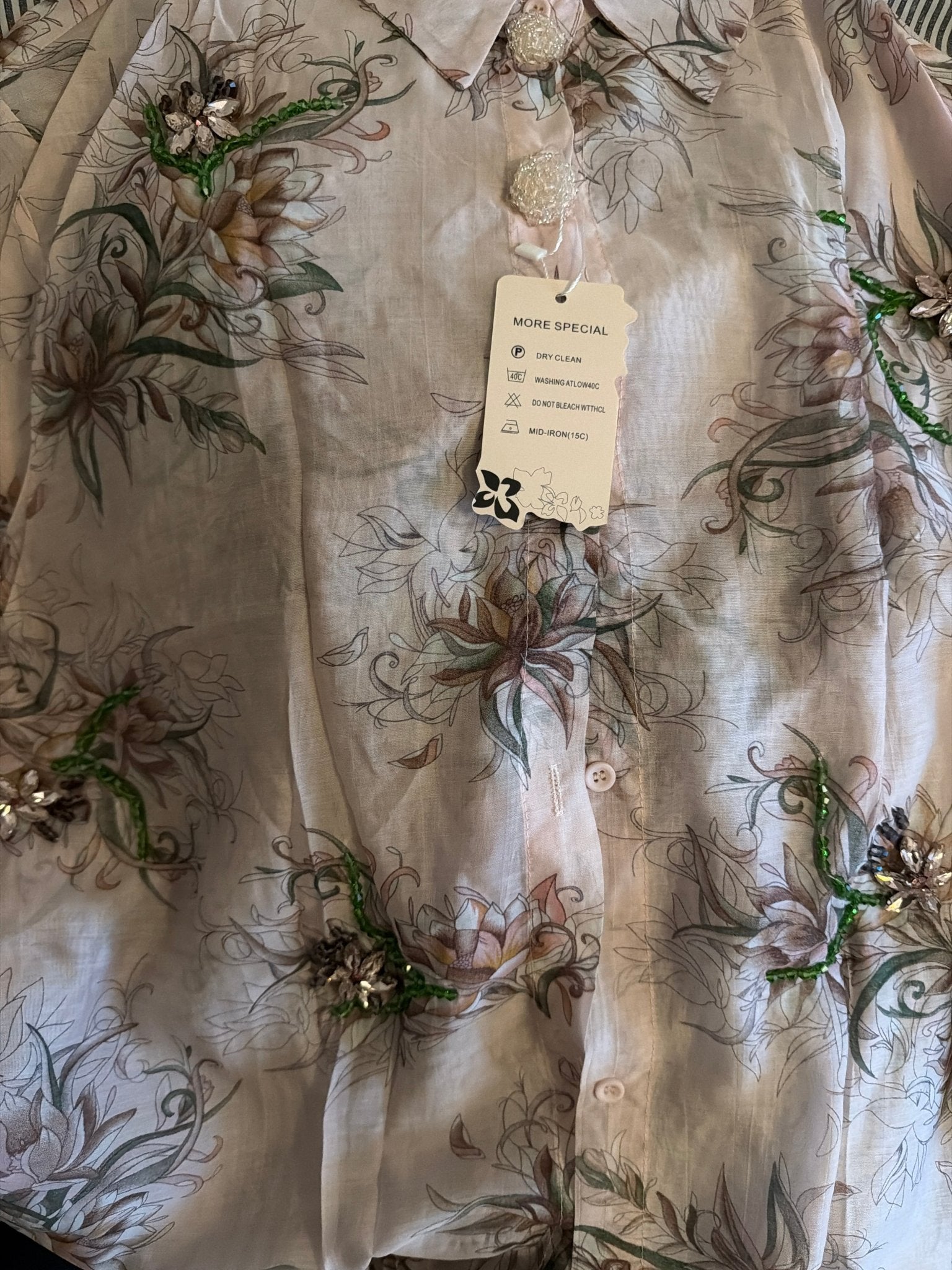 Pink embellished shirt - Reen & co.Pink embellished shirt