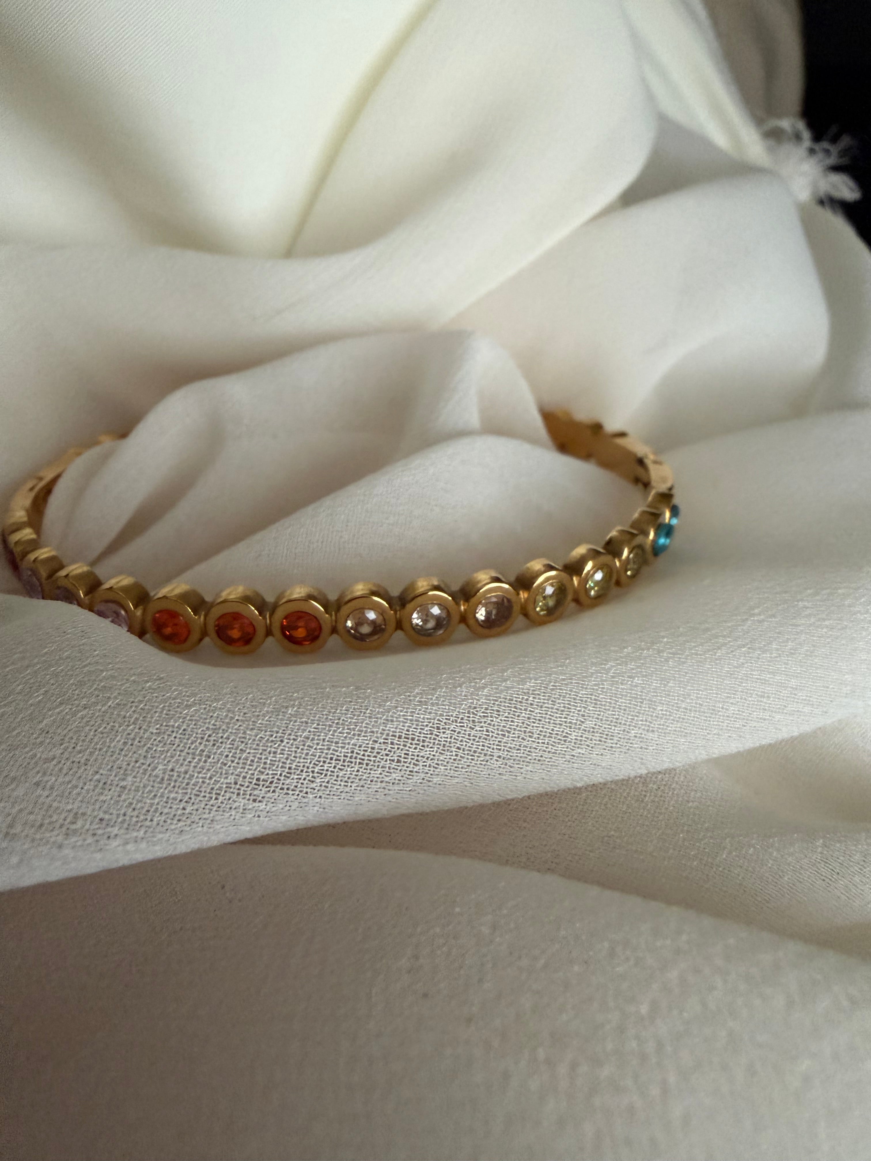 Multicoloured stone bangle