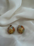 Pastel flower dome studs earrings - Reen & co.Pastel flower dome studs earrings