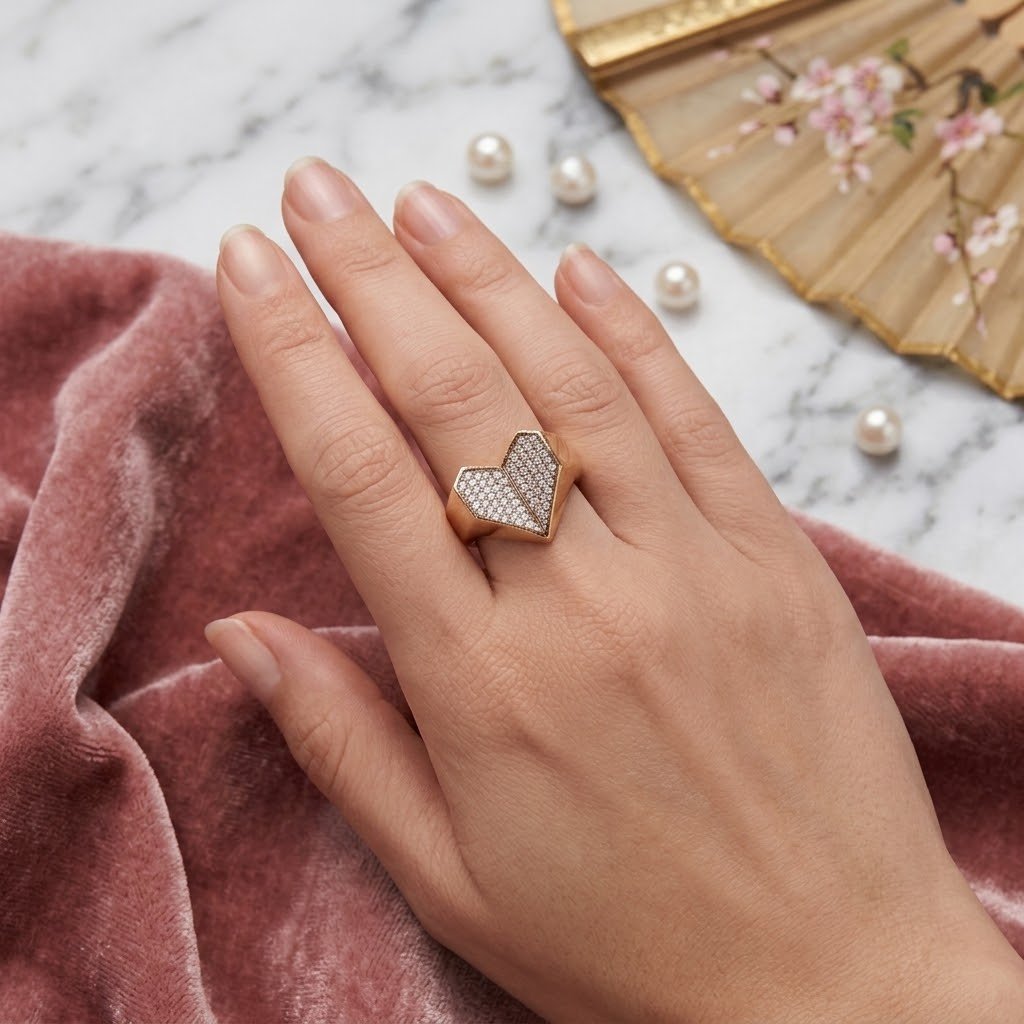 Zircon heart ring - Reen & co.Zircon heart ring