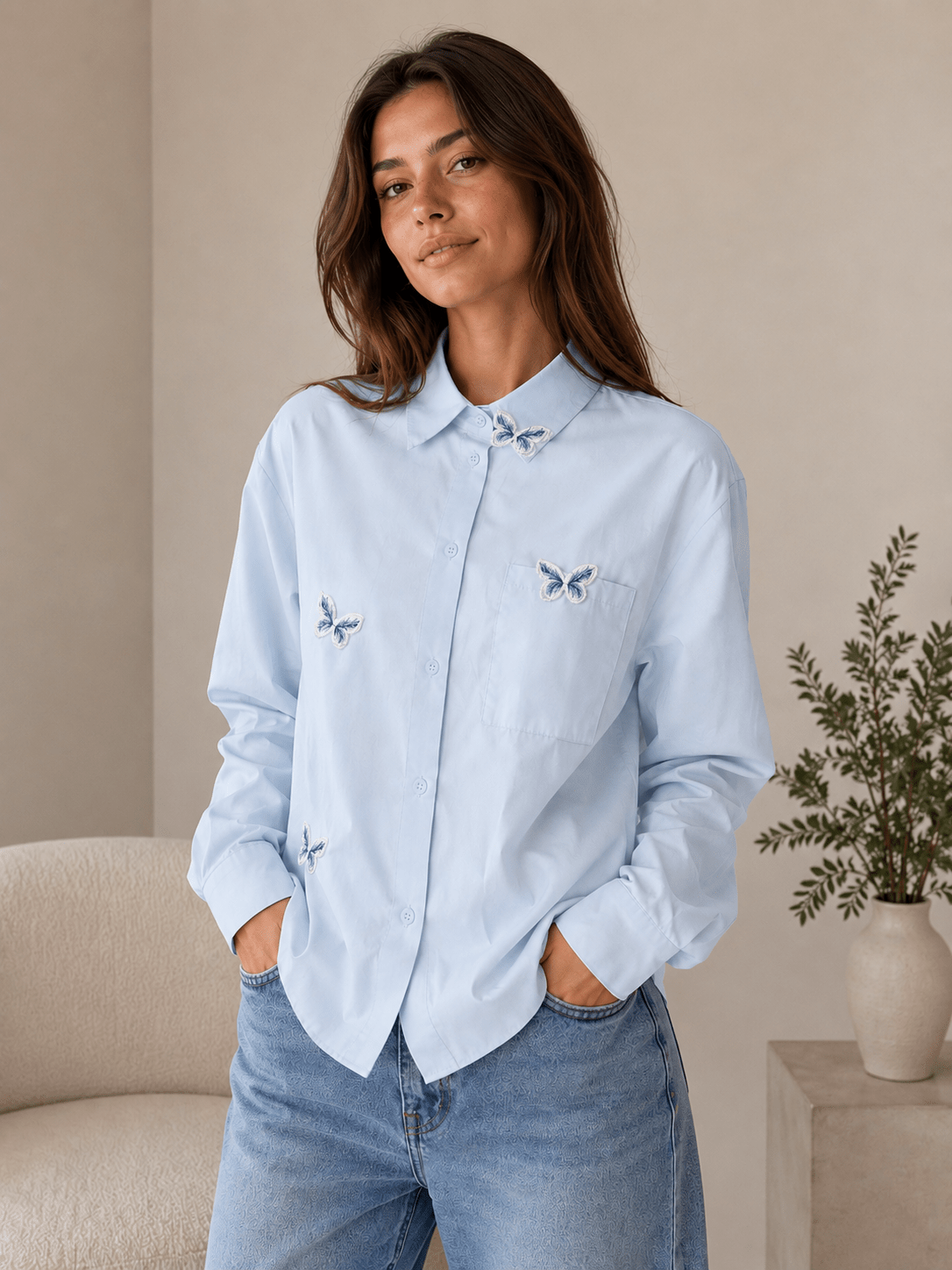 3D butterfly shirt - Reen & co.3D butterfly shirt