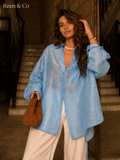 Blue oversized top - Reen & co.Blue oversized top