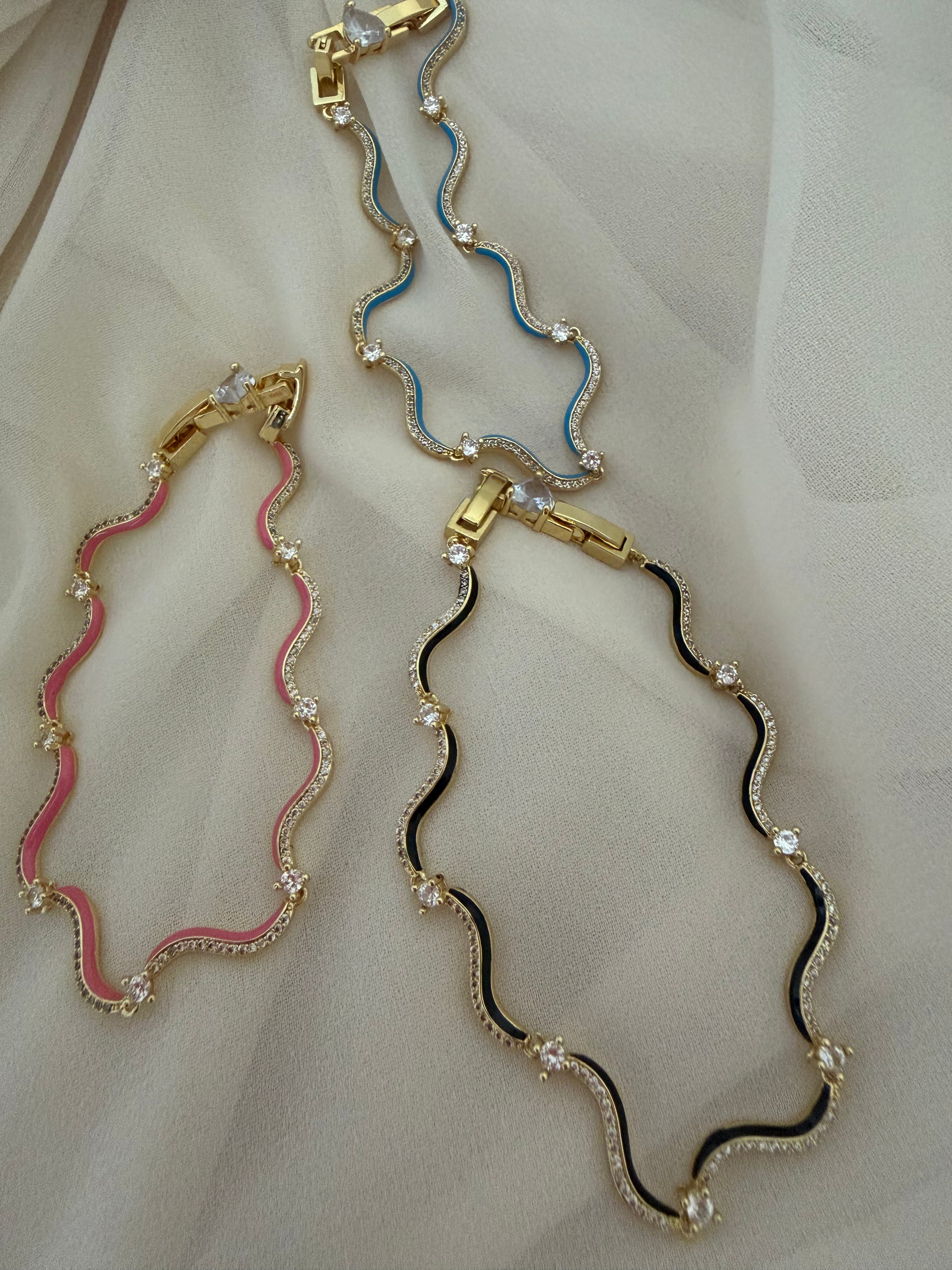 Enamel 18k bracelets