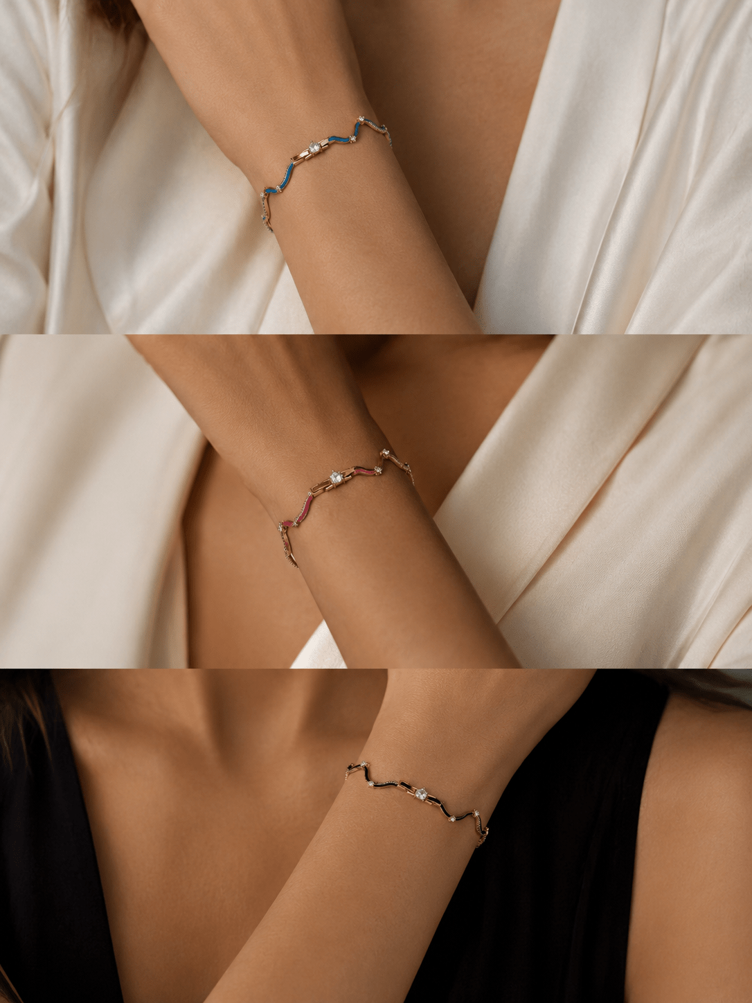 Enamel 18k bracelets - Reen & co.Enamel 18k bracelets